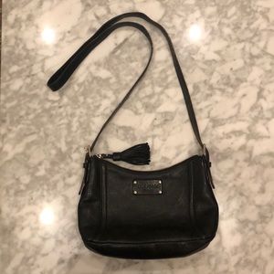 Kate Spade New York black leather crossbody purse